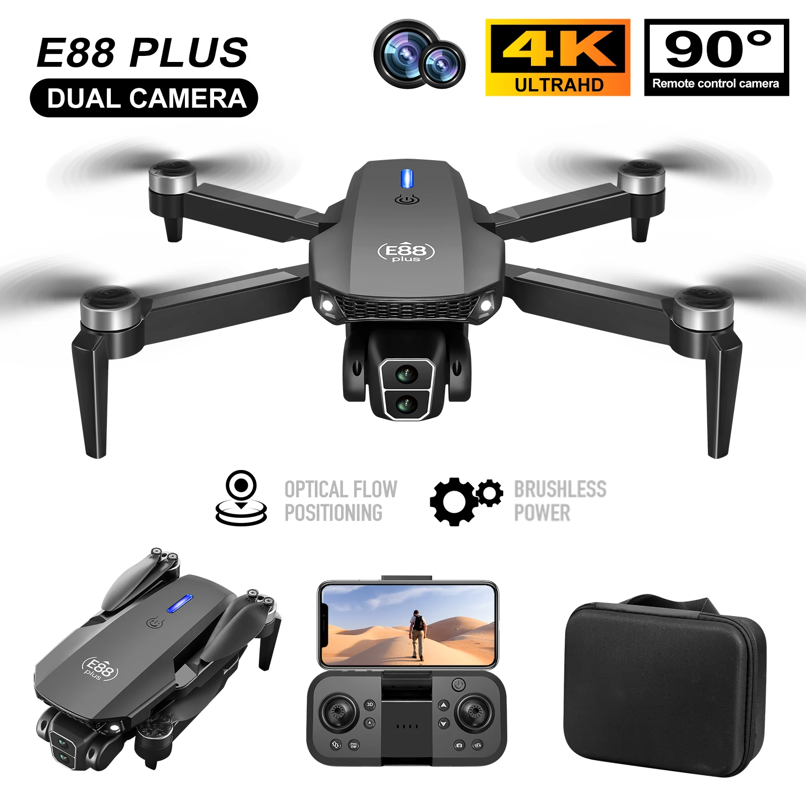 Drone Aerial Photography - Новый дрон для квадрокоптера E88 Plus: